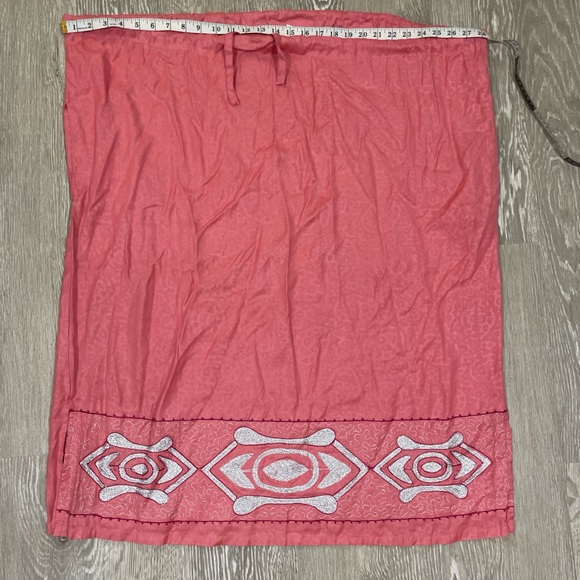 Pink and white boho set with draw string skirt - Picture 3 of 5